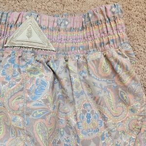 Free People FP Movement "Next Round" Pink Paisley Print Size XS Shorts